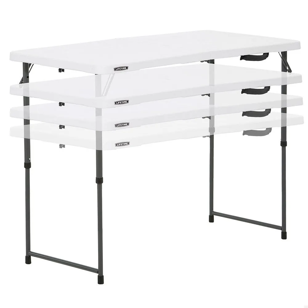 Lifetime Ultra-resistant Folding 122x61x Uv100 56-91.5 Cm Bord Refurbished, White, One Size Lifetime Ultra-resistant Folding 122x61x Uv100 56-91.5 Cm Bord Refurbished, White, One Size