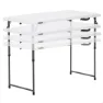 Lifetime Ultra-resistant Folding 122x61x Uv100 56-91.5 Cm Bord Refurbished, White, One Size