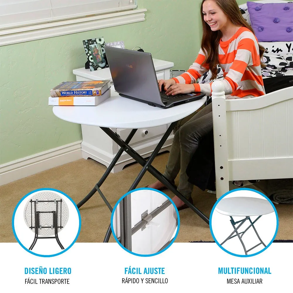 Lifetime Ultra-resistant Folding Uv100 84x74 Cm Bord, White, One Size