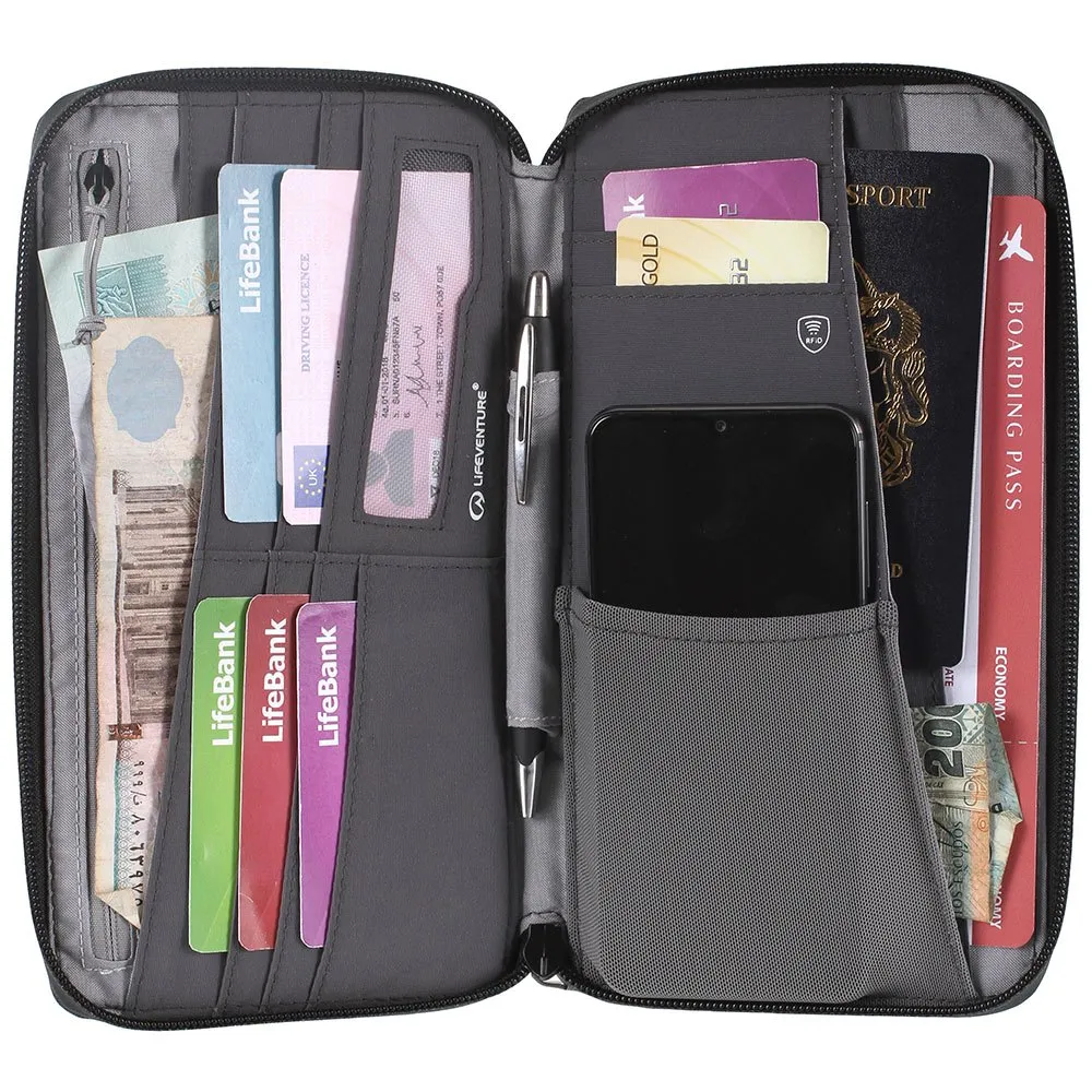 Lifeventure Rfid Travel Lommebok, Grey, One Size Lifeventure Rfid Travel Lommebok, Grey, One Size