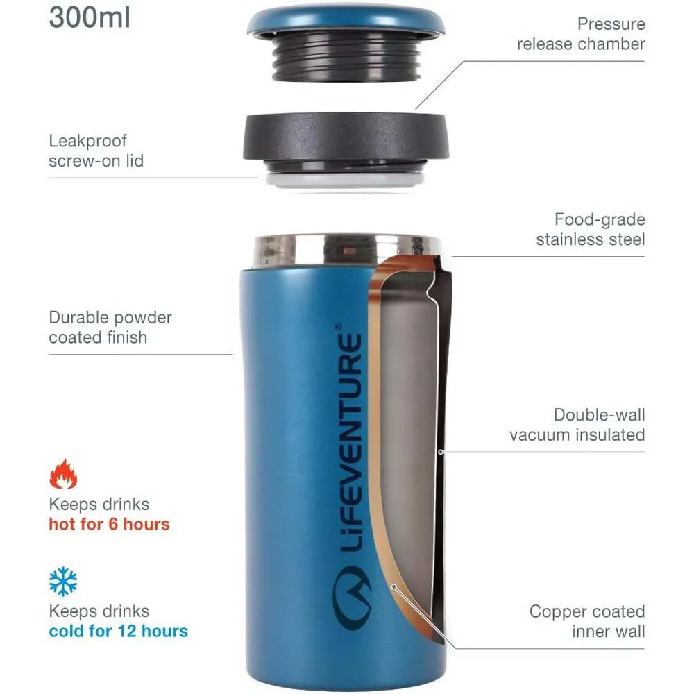 Lifeventure Termoskopp, Metallic cobalt, One Size