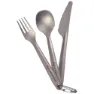 Lifeventure Titan Superlett Bestikksett, Titanium, One Size