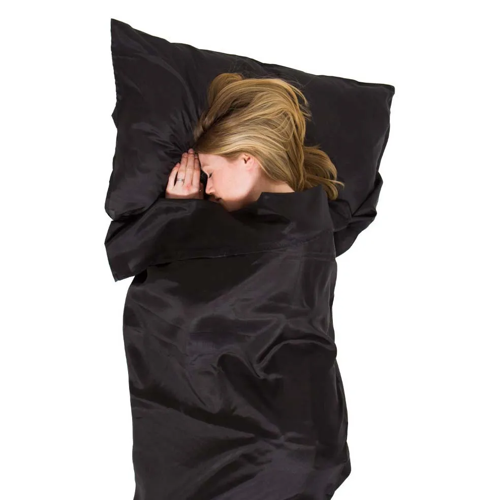 Lifeventure Ultimate Silk Rektangulær Liner, Black