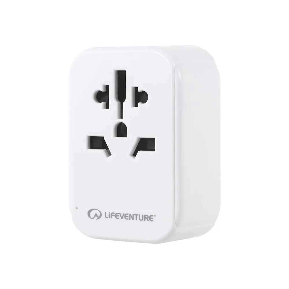 Lifeventure Verdensadapter Til Amerikansk Kontakt Med Usb, One size