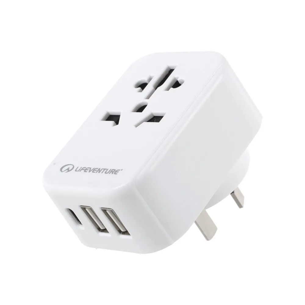 Lifeventure Verdensadapter Til Aus/kina-støpsel Med Usb, One size