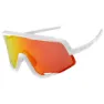 Limar Caos Speilbriller, White / red, Red/CAT3 / Transparent/CAT0