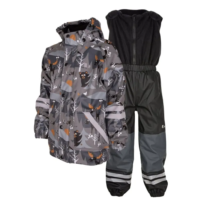 Lindberg Vattnadal Rain Set Fleece, Anth/black 2