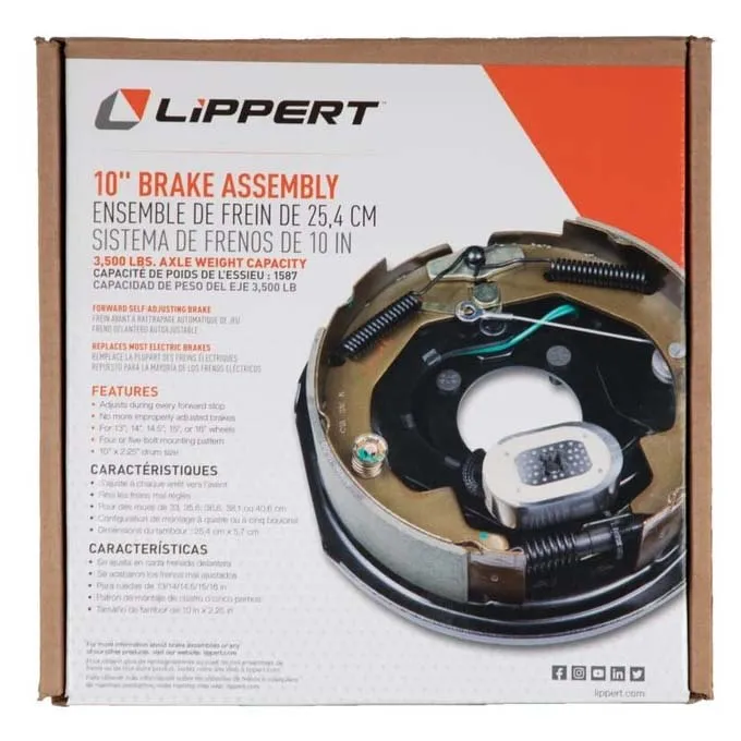 Lippert Venstre Selvjusterende Elektrisk Brems, Grey, 25.4 x 5.71cm