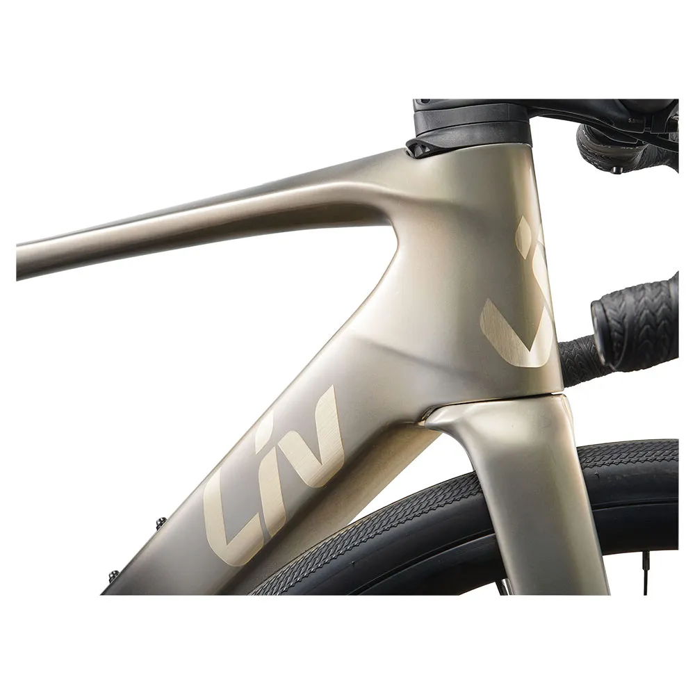 Liv Avail Advanced E+ Elite 2 Syncdrive Move+ Rival Etap Axs 2025 Elektrisk Landeveissykkel, Golden haze, S, 400Wh, Elsykkel Liv Avail Advanced E+ Elite 2 Syncdrive Move+ Rival Etap Axs 2025 Elektrisk Landeveissykkel, Golden haze, S, 400Wh, Elsykkel