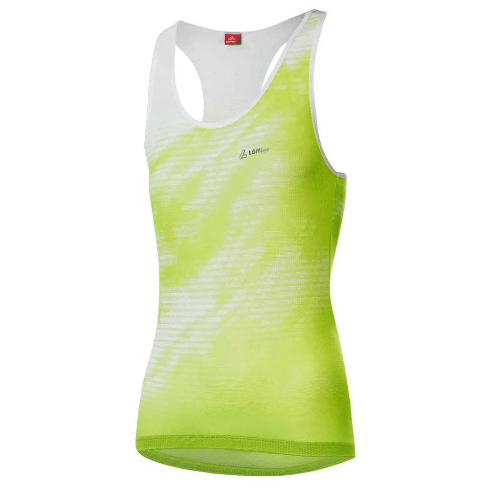 Löffler Racerback Aero Ermeløs T-skjorte, Light green, XS