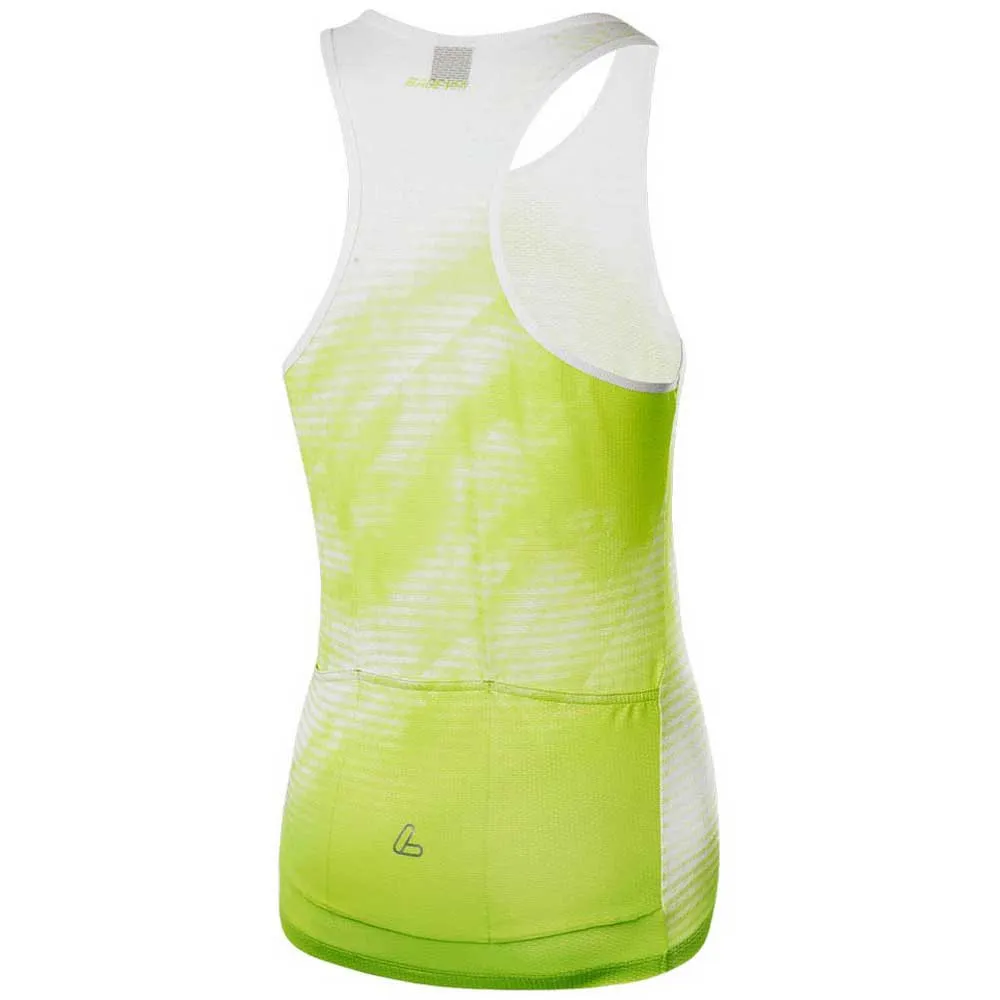 Löffler Racerback Aero Ermeløs T-skjorte, Light green, XS