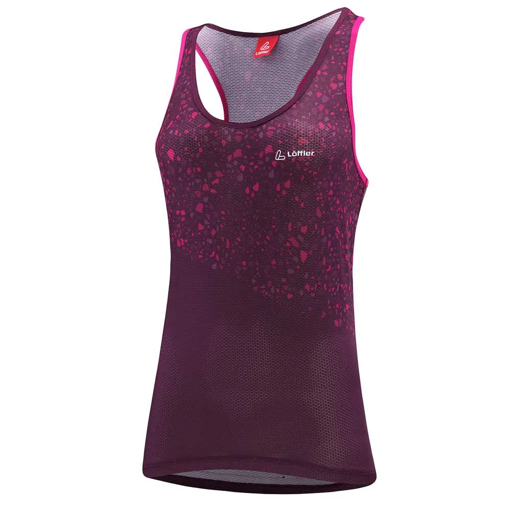 Löffler Racerback Top Vent Ermeløs T-skjorte, Amethyst, S