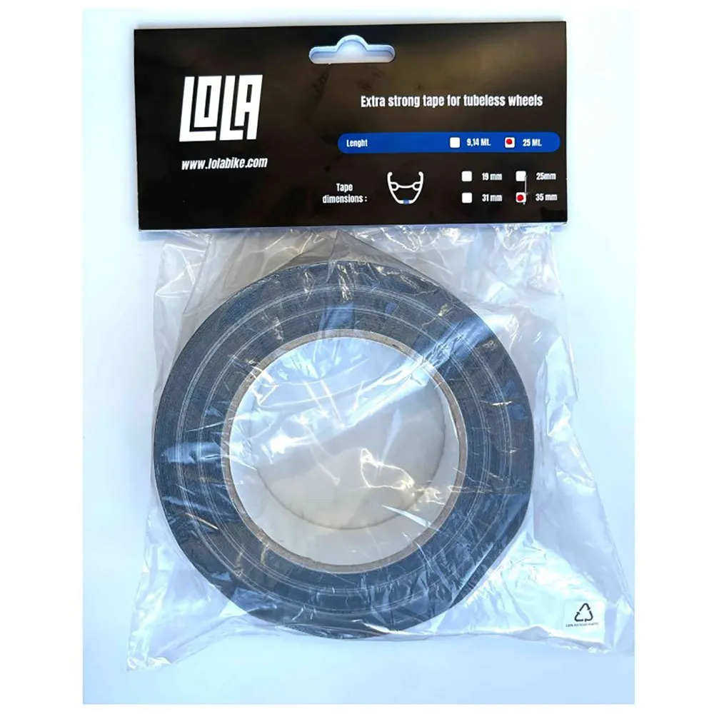 Lola 35 Mm Tubeless Felgteip 25 M, Black, One Size Lola 35 Mm Tubeless Felgteip 25 M, Black, One Size