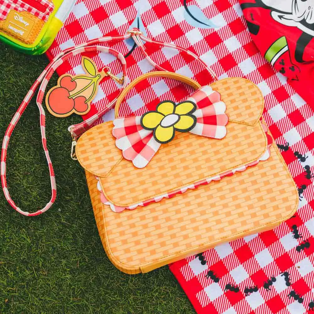 Loungefly Minnie Picnic Basket-skuldertaske, Multicolor