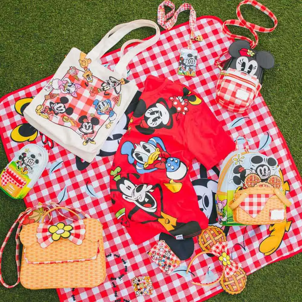 Loungefly Minnie Picnic Basket-skuldertaske, Multicolor