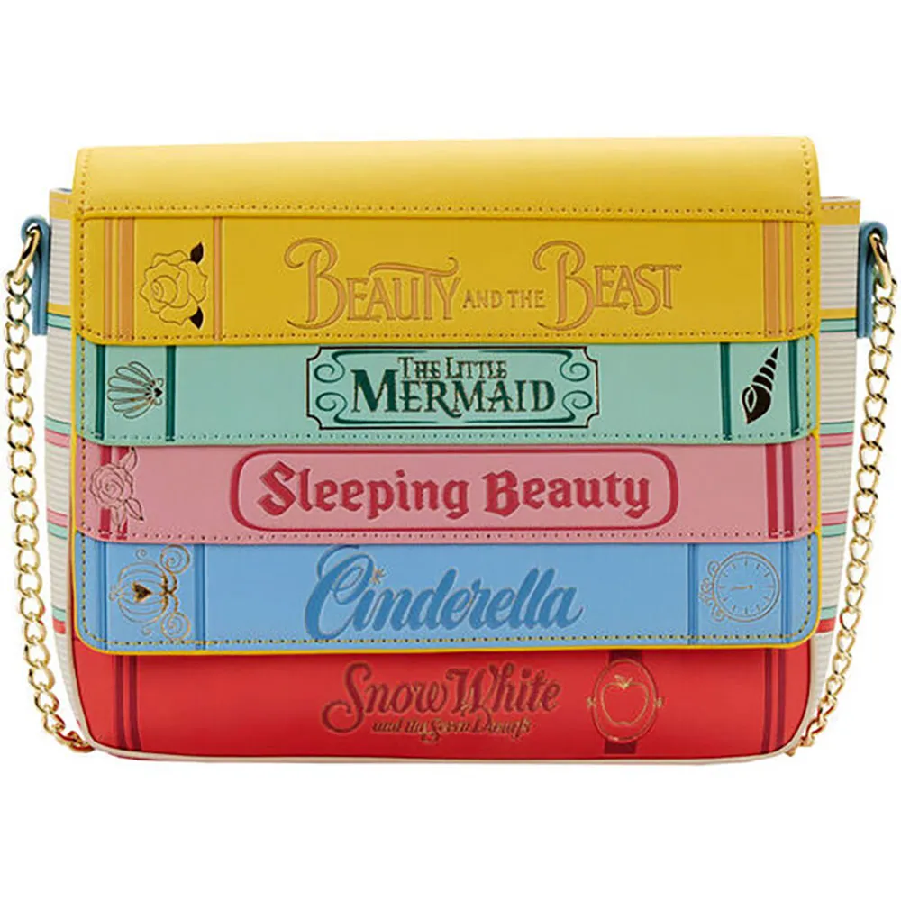 Loungefly Prinsesse Klassiske Bøker Skulderveske Refurbished, Multicolor