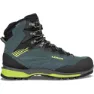 Steel blue / lime