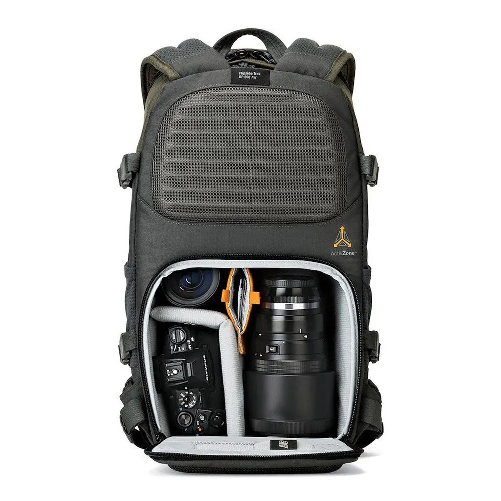 Lowepro Flipside Trek 250 Aw Ryggsekk, Green / grey Lowepro Flipside Trek 250 Aw Ryggsekk, Green / grey