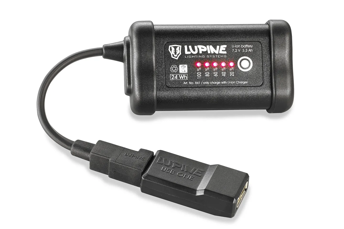 Lupine USB One Lader Powerbank, Graycolor