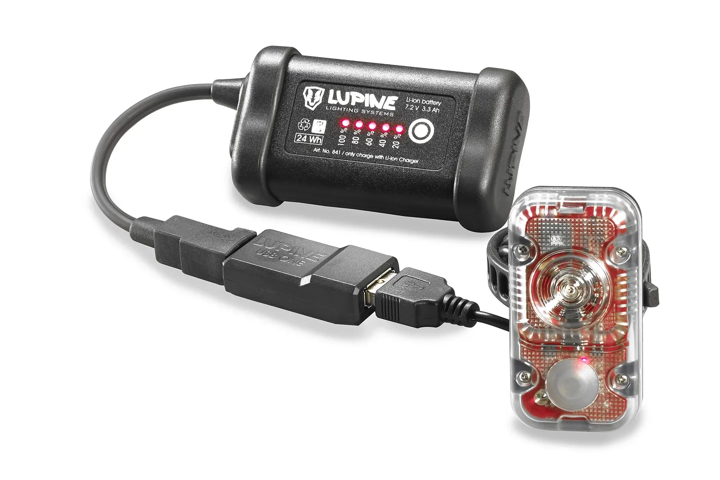 Lupine USB One Lader Powerbank, Graycolor