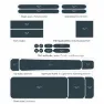 Luxshield Universal E-Bike Rammebeskytter Kit, Matte gjennomsiktig