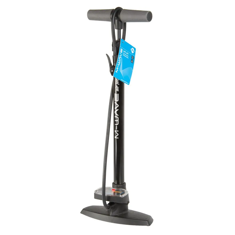 M-Wave Air Jet Sykkelpumpe, Black, 160psi