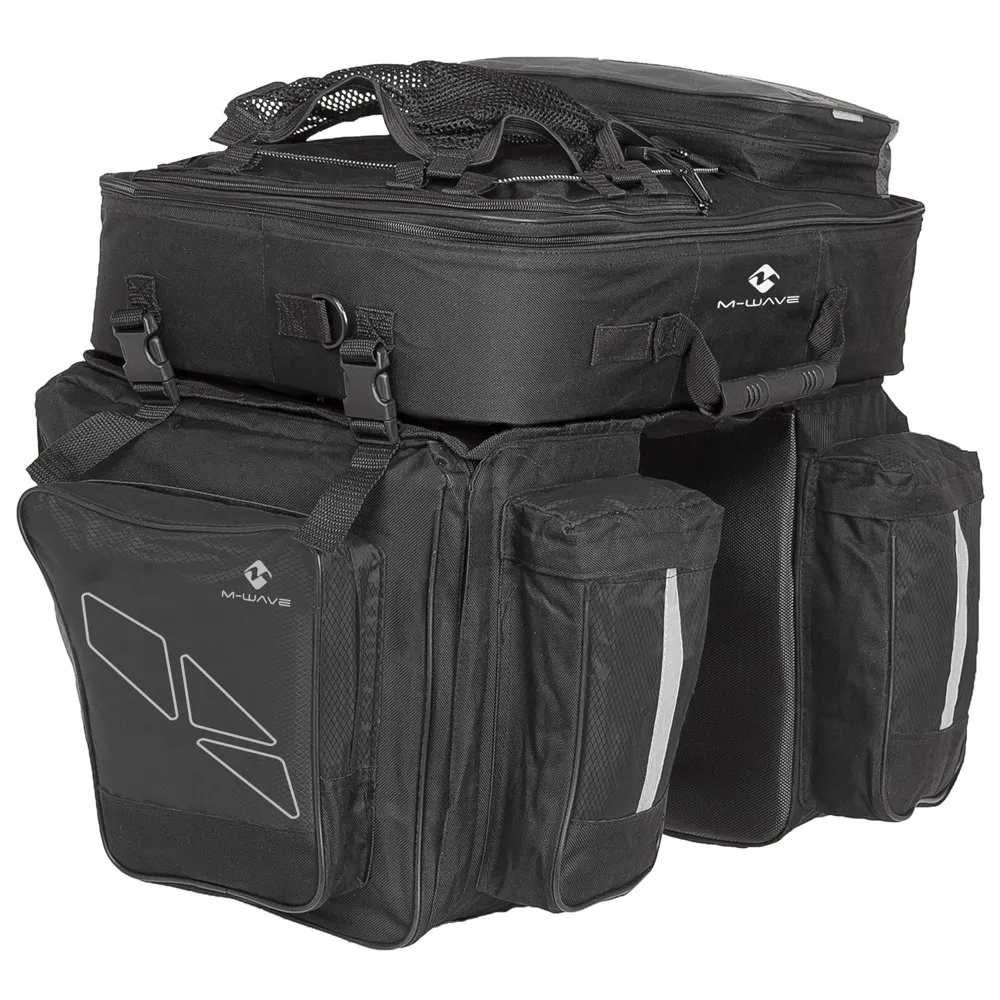 M-Wave Amsterdam Triple 96l Sykkelveske Refurbished, Black, One Size M-Wave Amsterdam Triple 96l Sykkelveske Refurbished, Black, One Size