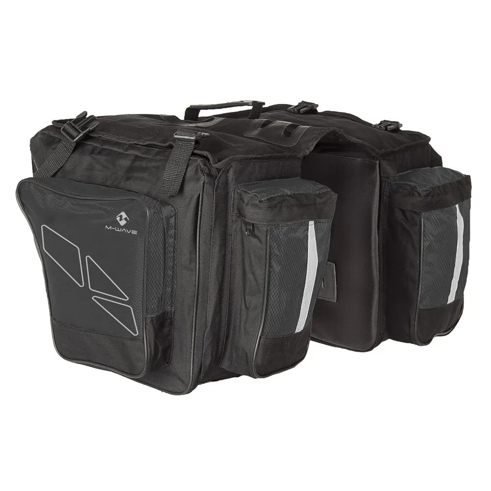 M-Wave Amsterdam Triple 96l Sykkelveske Refurbished, Black, One Size M-Wave Amsterdam Triple 96l Sykkelveske Refurbished, Black, One Size