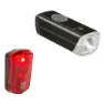 M-Wave Atlas 20 Usb Sykkellyktesett, Black, One Size