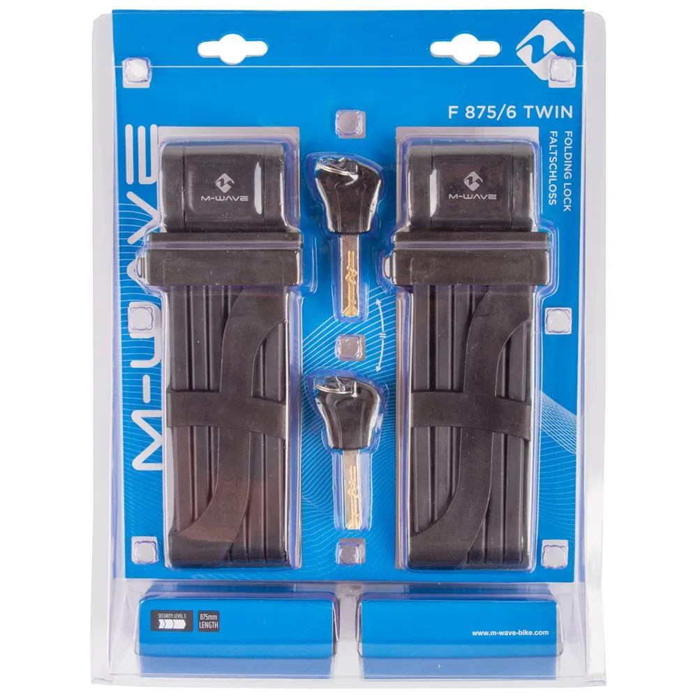 M-Wave F 875-6 Twin Foldelås, Black, 875mm