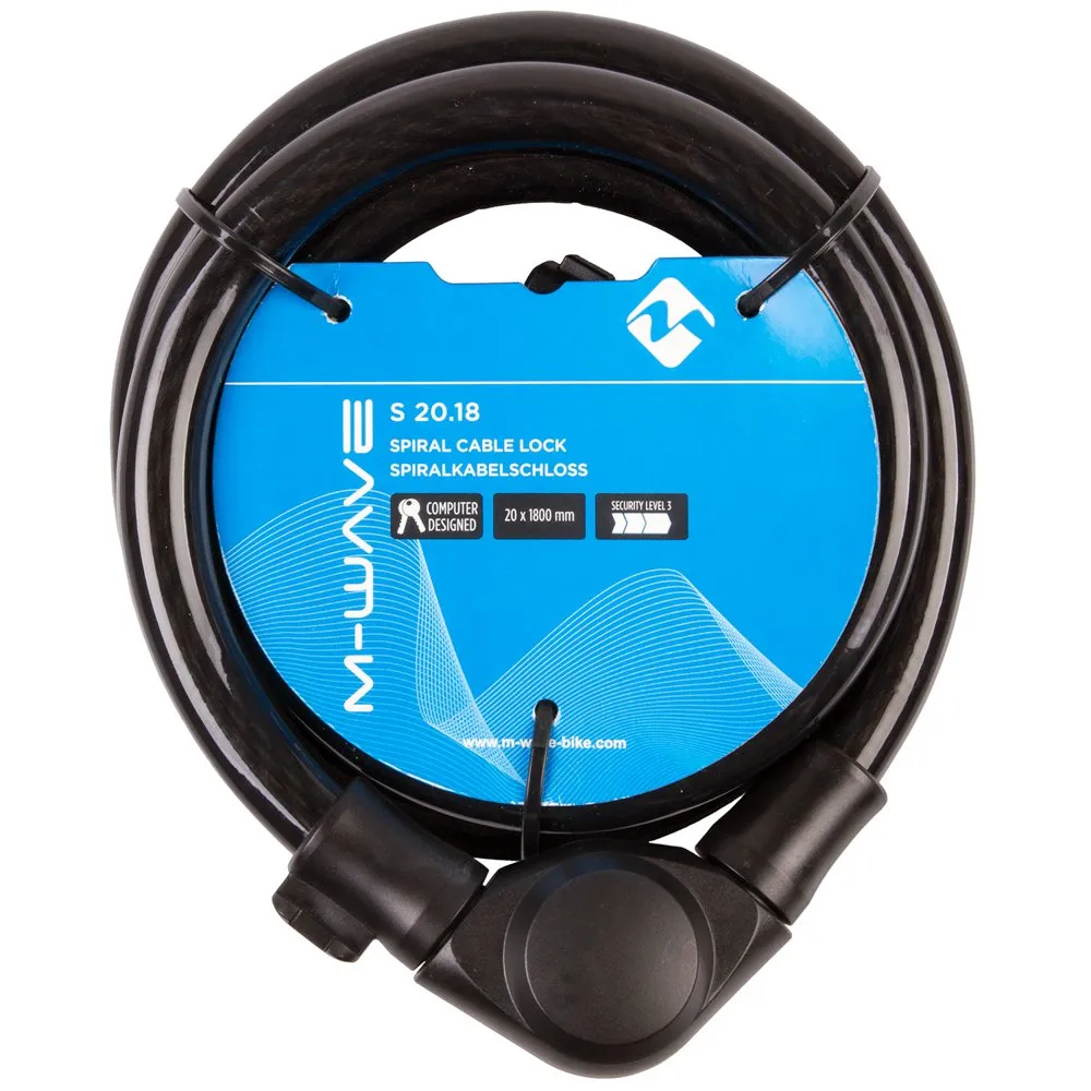 M-Wave S 20.18 Kabellås, Black, 20 x 1800mm