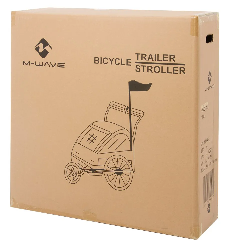 M-Wave Stalwart 3 In 1 Junior Sykkelvogn, Black / yellow, Max 32kg M-Wave Stalwart 3 In 1 Junior Sykkelvogn, Black / yellow, Max 32kg