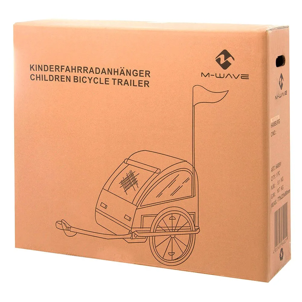 M-Wave Stalwart Easy Junior Sykkelvogn, Black / yellow, Max 20kg M-Wave Stalwart Easy Junior Sykkelvogn, Black / yellow, Max 20kg