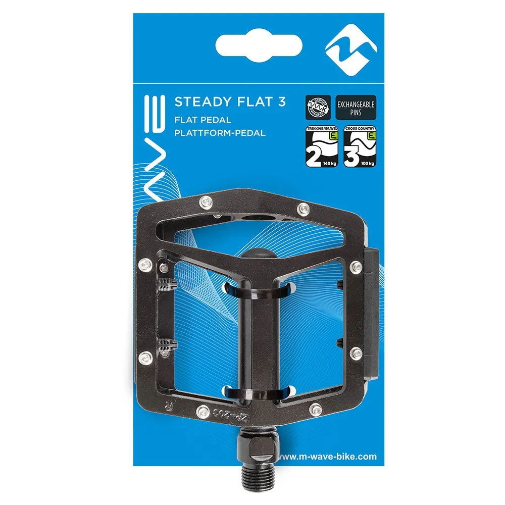 M-Wave Steady Flat 3 Sykkelpedaler, Black, One Size M-Wave Steady Flat 3 Sykkelpedaler, Black, One Size