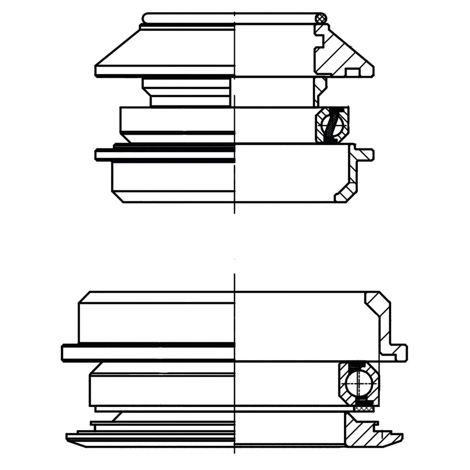 M-Wave ZS44/ZS56 Semi-Integrert Styrelager