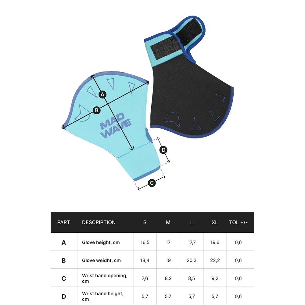 Madwave Aquafitness Svømmehansker unisex