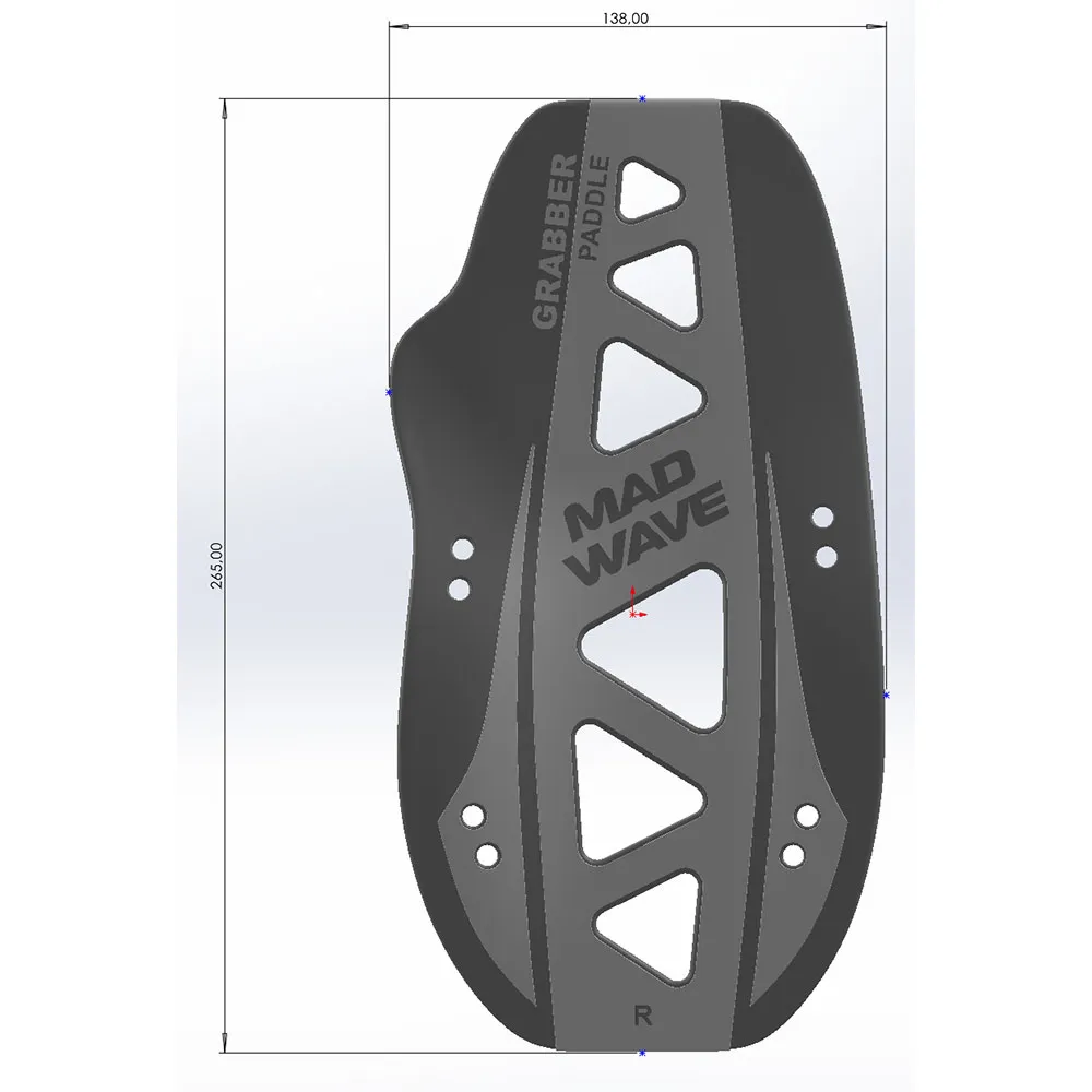 Madwave Grabber Forearm Svømmeføtter unisex, Black