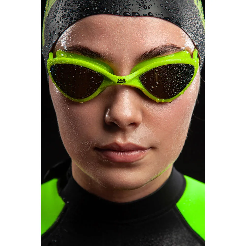 Madwave Rapid Comp L Rainbow Speil-svømmebriller unisex, Green, One Size