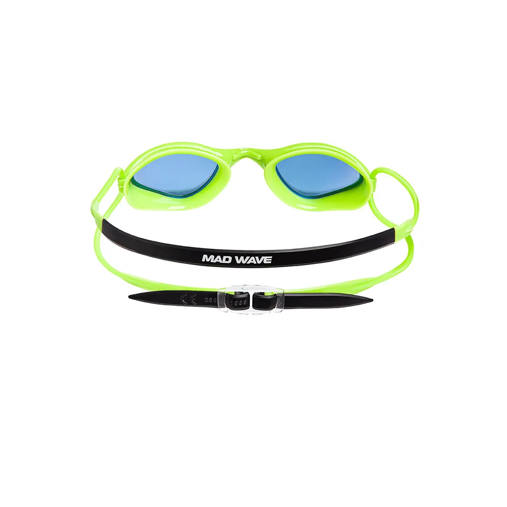 Madwave Rapid Comp L Rainbow Speil-svømmebriller unisex, Green, One Size