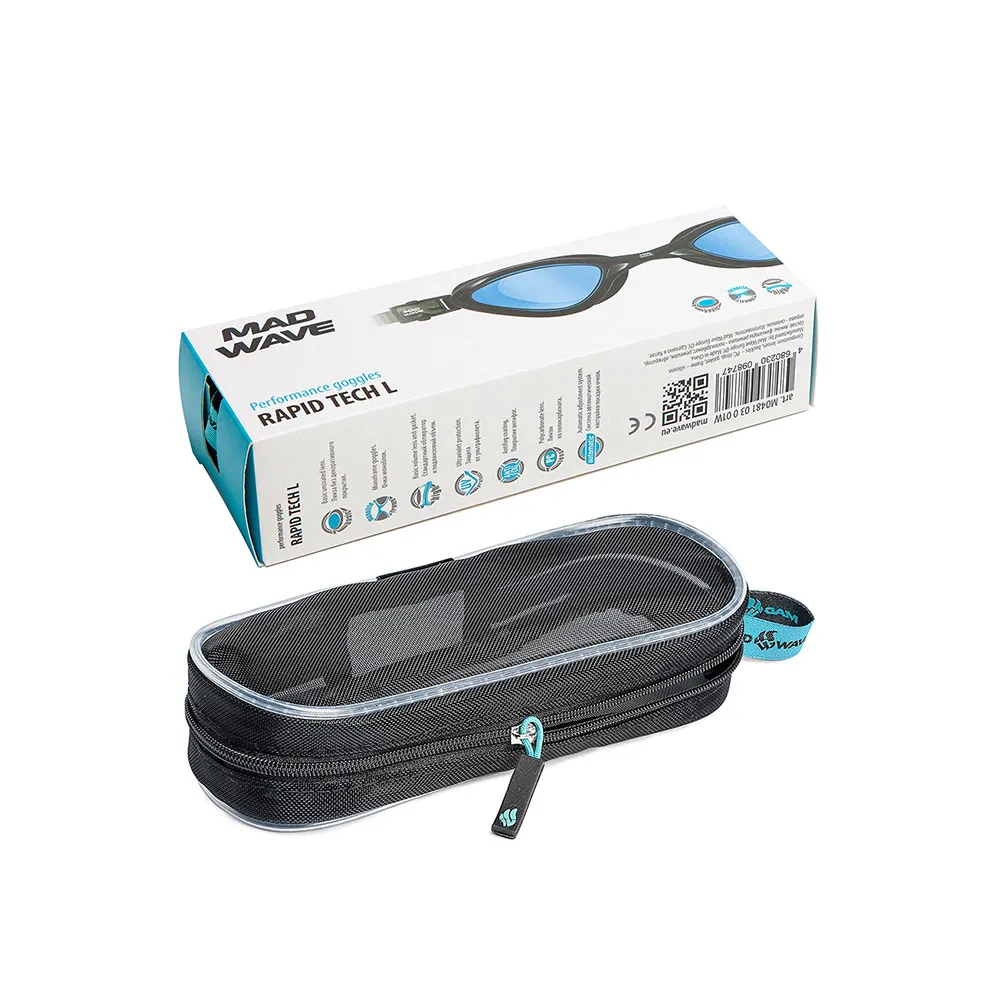 Madwave Rapid Tech L Svømmebriller unisex, Black, One Size