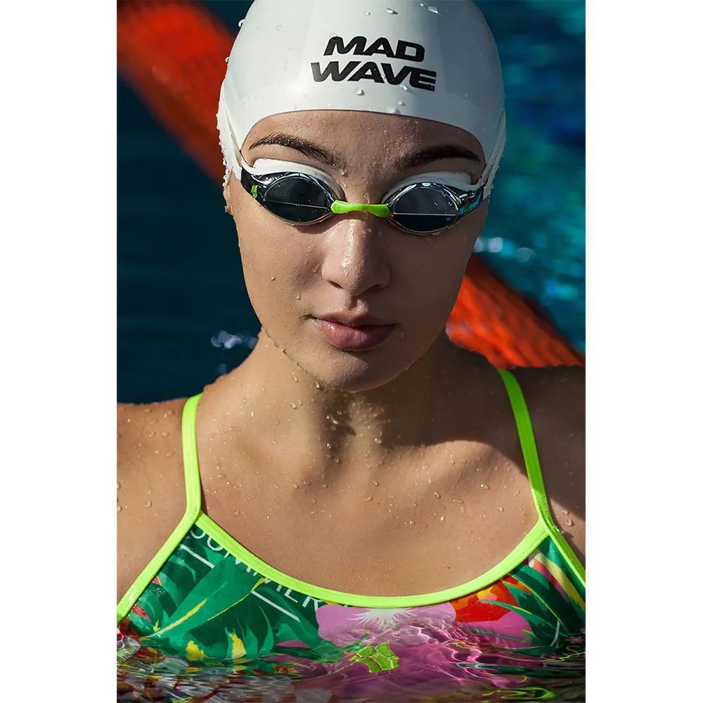 Madwave Record Breaker Mirror Svømmebriller unisex, Yellow, One Size