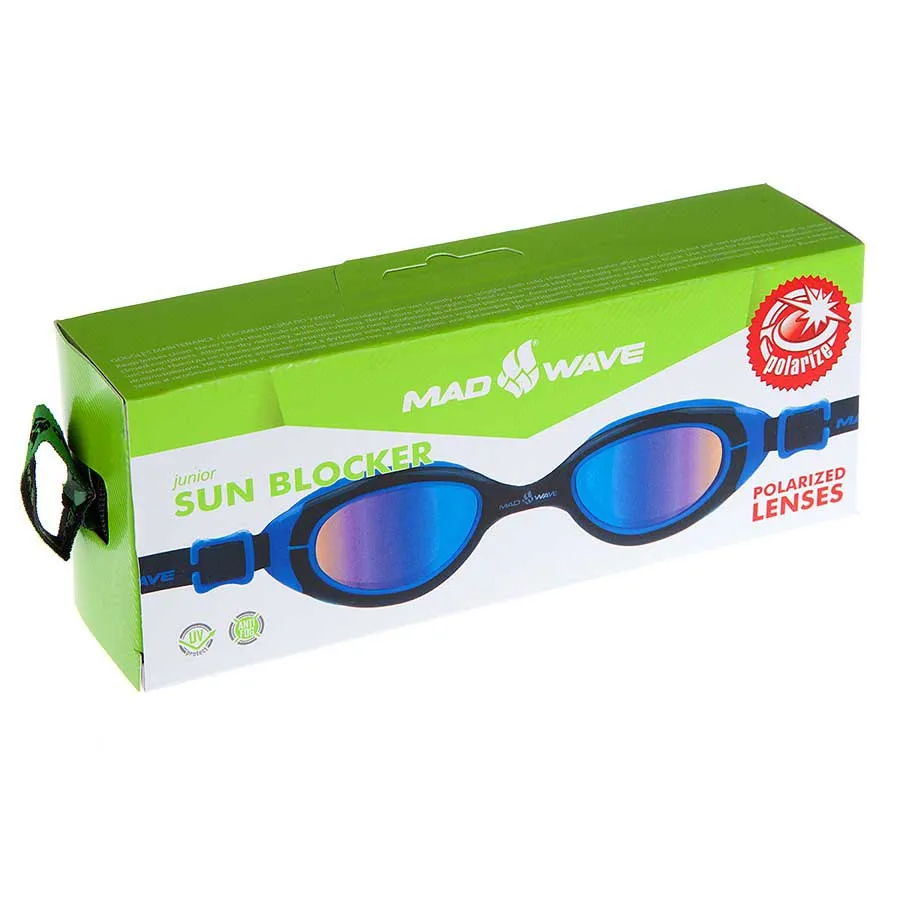 Madwave Sun Bloker Svømmebriller For Barn unisex, Black / blue, One Size