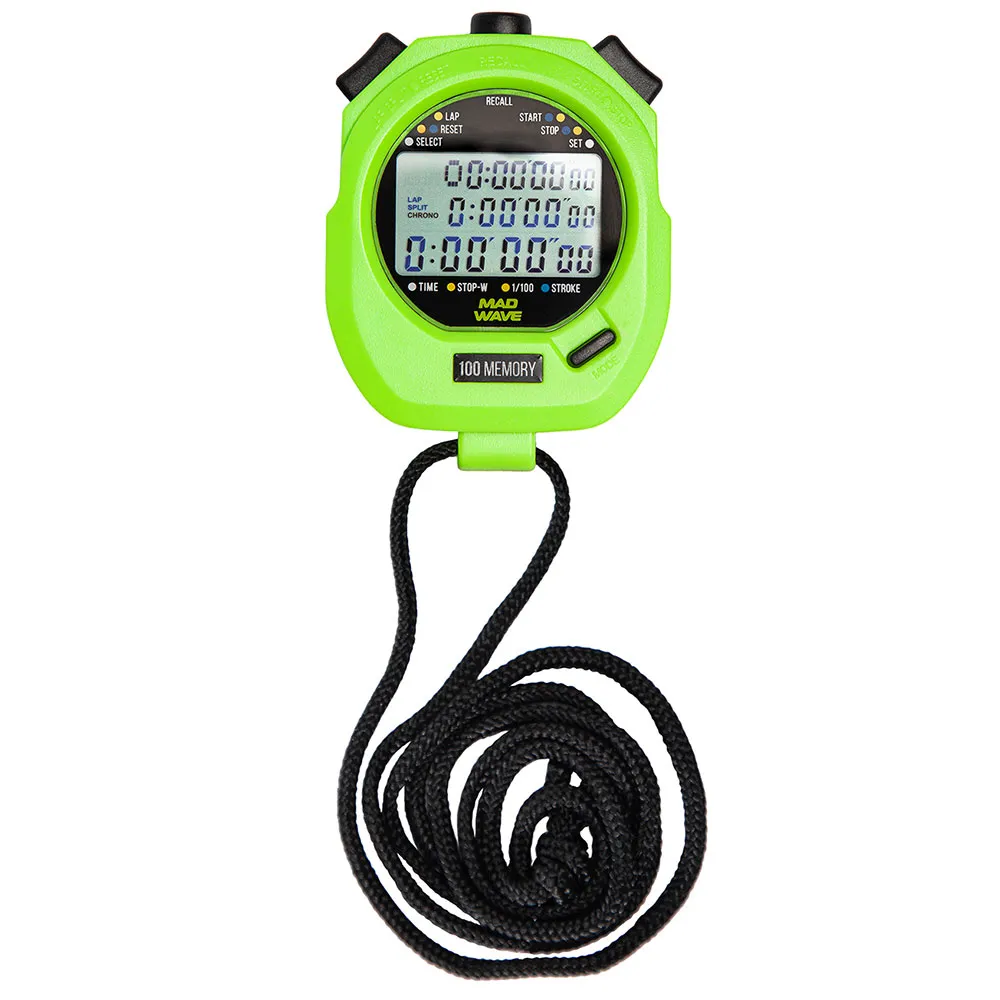 Madwave Sw-100 Memory Stoppeklokke, Green, One Size