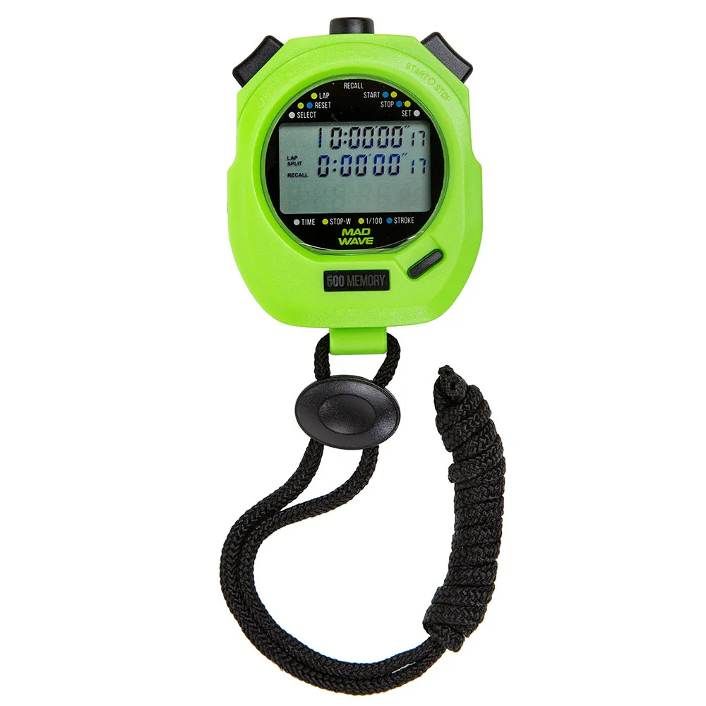 Madwave Sw-500 Memory Stoppeklokke, Green, One Size