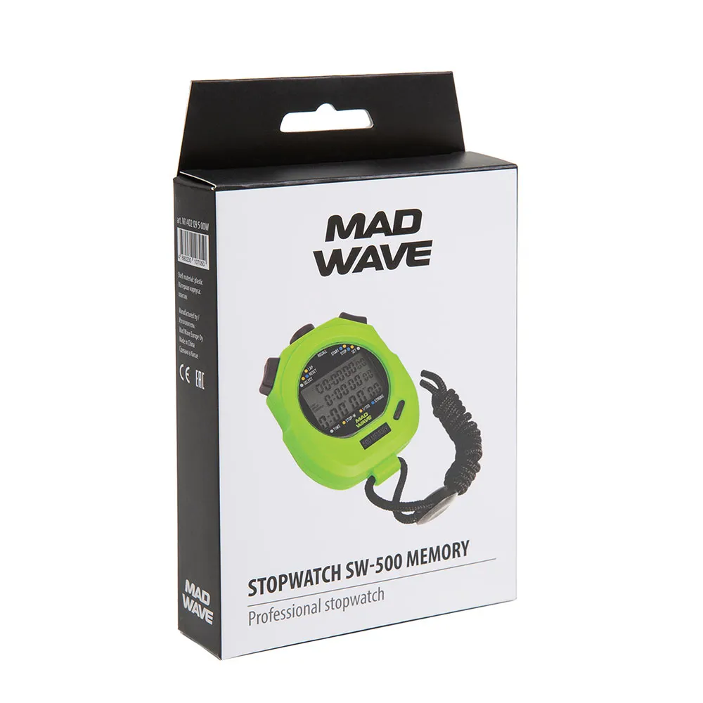Madwave Sw-500 Memory Stoppeklokke, Green, One Size