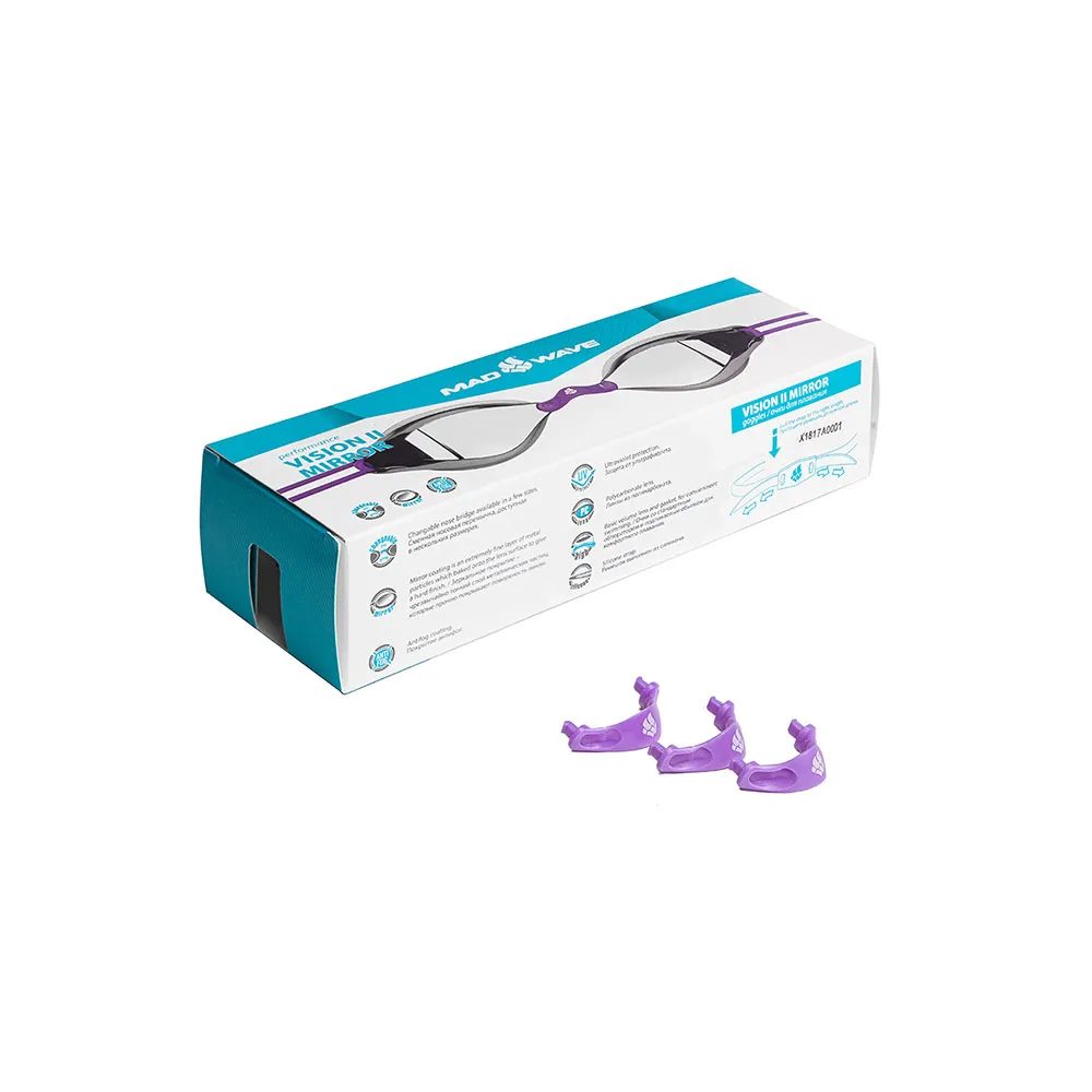 Madwave Vision Ii Mirror Svømmebriller unisex, Violet, One Size