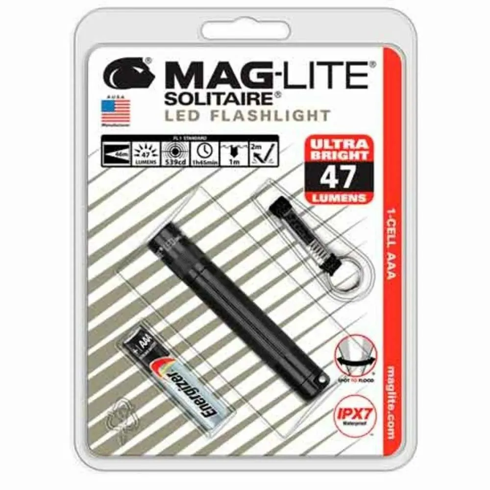Mag-lite Sj3a016 Solitaire Lommelykt, Black, One Size