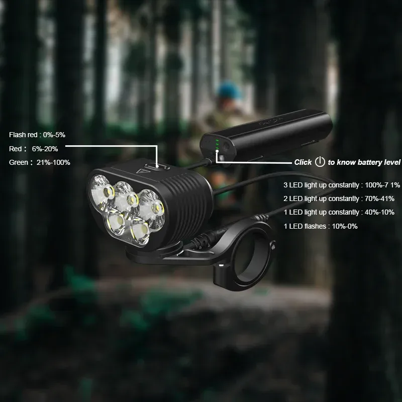 MagicShine Monteer 8000S V2.0 Frontlys Kit, Black, 8000 Lysstyrker