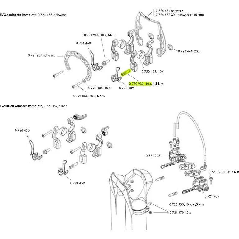 Magura Quick Realese Bolt, for EVO 2 adapter, Per stykk