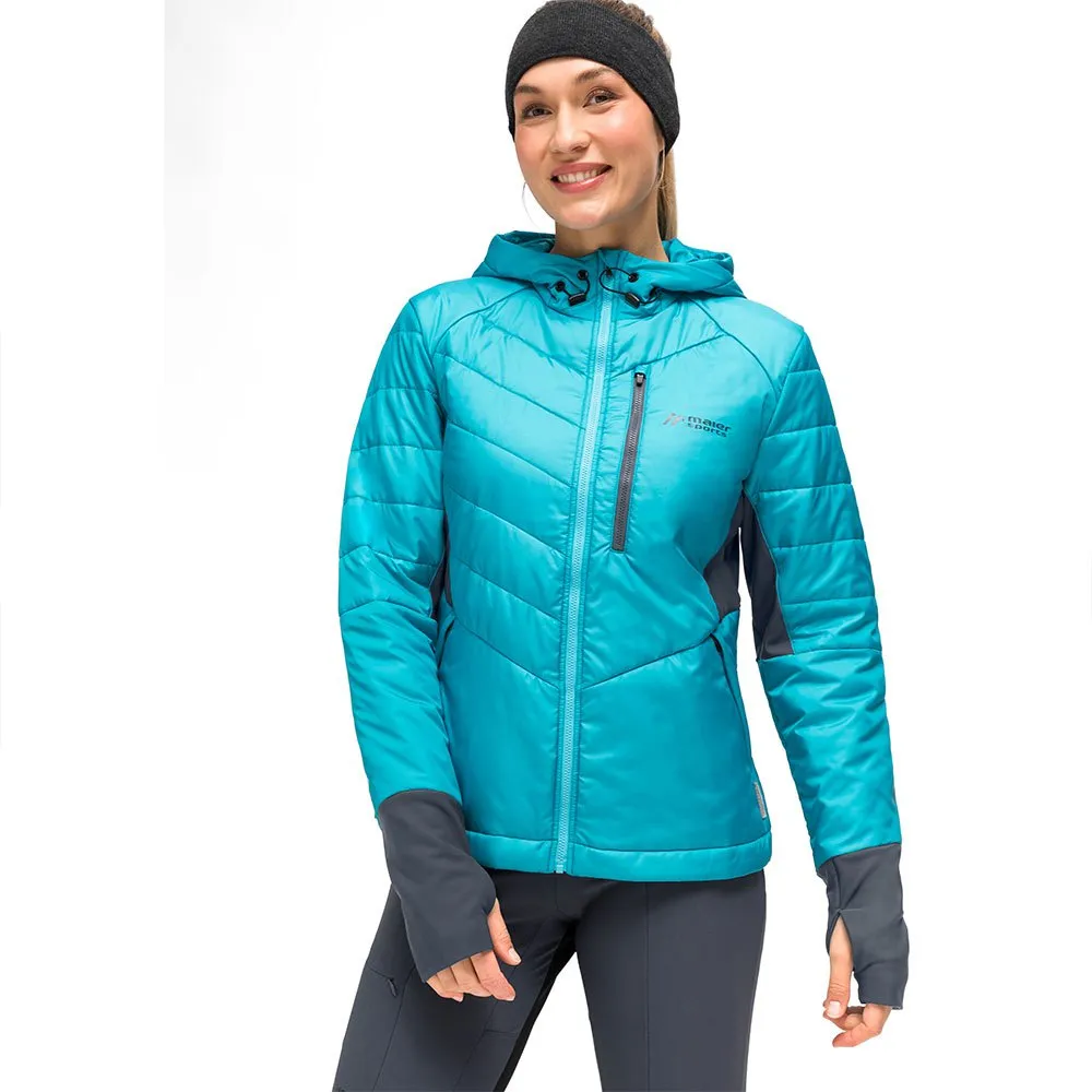 Maier Sports Sirkos Wool W Jakke, Tealpop / ombre bl Maier Sports Sirkos Wool W Jakke, Tealpop / ombre bl